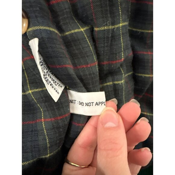 Vintage Green Suede Bomber Jacket Size 12 Plaid Lining Authentic Imports Inc Mad - Picture 15 of 15